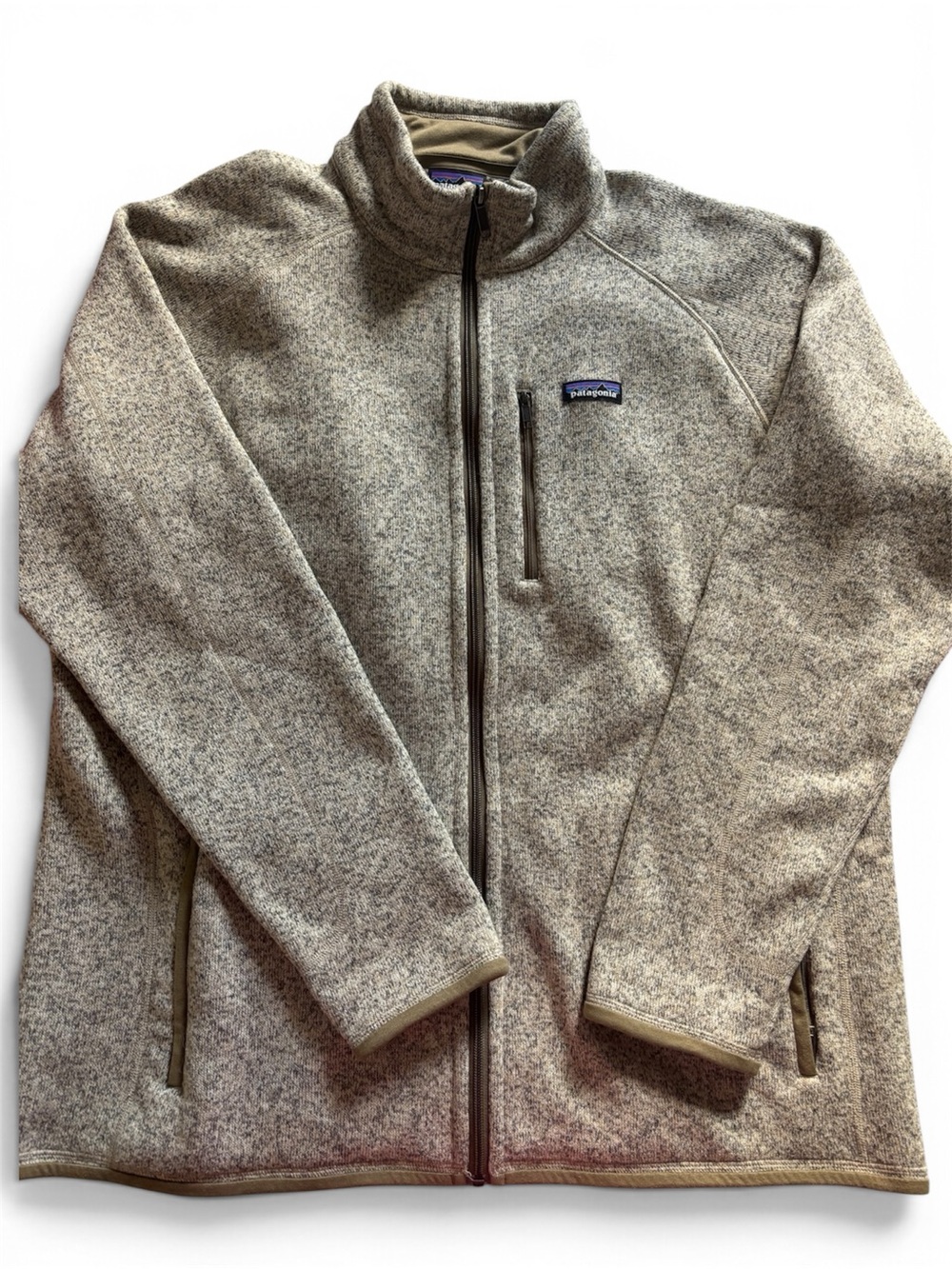 Patagonia Men's Heathered Light Gray Full Zip Shirt Jacket